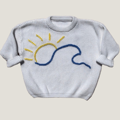 sun + wave knit sweater | 12-18m