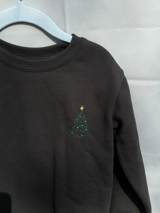 oh christmas tree graphite pullover