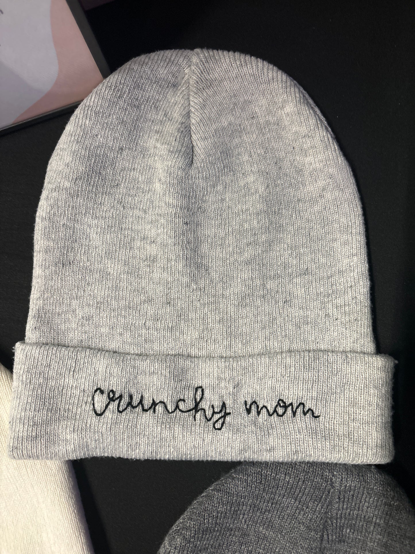 crunchy mom beanie