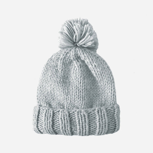 Classic Pom Hat Bowie Grey Winter Baby Kid Beanie Holiday