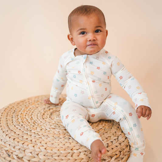 Sunlit Daisy | Bamboo 2-Way Convertible Zip Romper