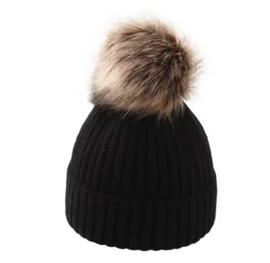 personalized pompom beanie