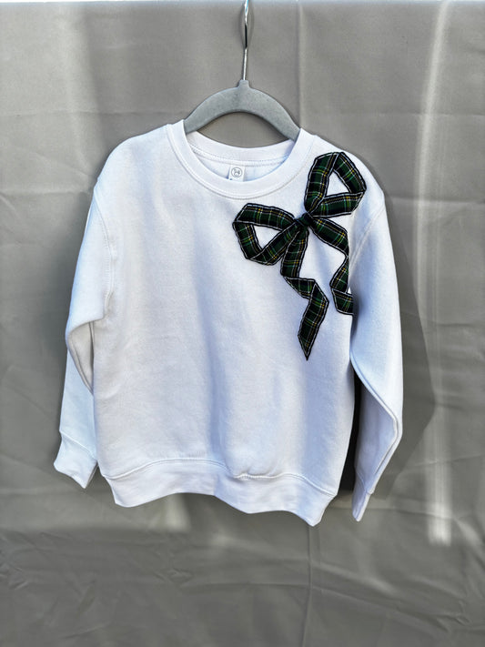 multi color bow pullover