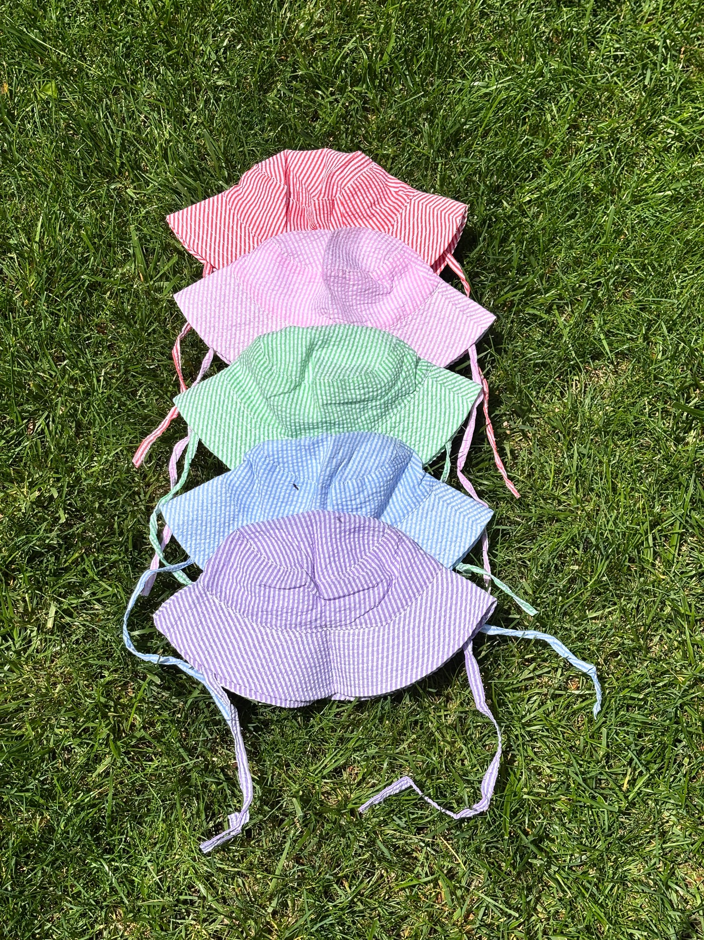 gingham sun hats