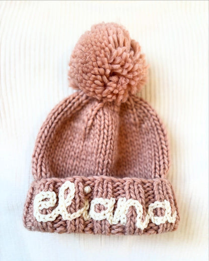personalized knit beanie hat