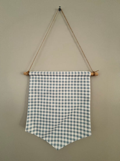 baby name flag, custom personalized name banner, cotton flag banner, nursery name sign, embroidered wall hanging decor