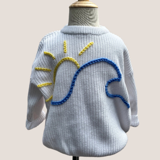 sun + wave knit sweater | 12-18m