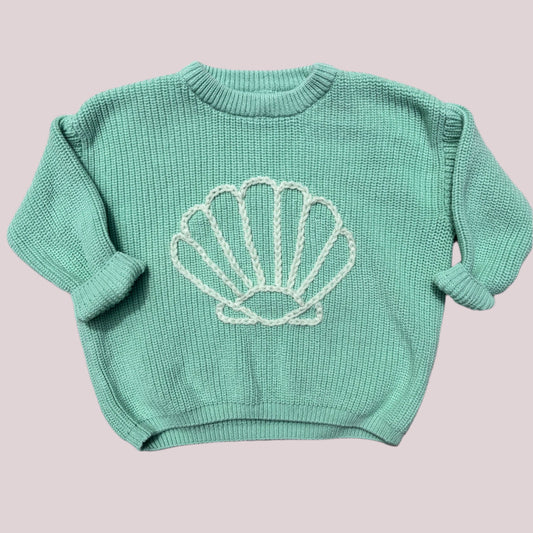 seashell knit sweater | size 2T @LL