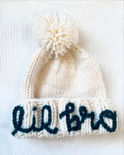 personalized knit beanie hat