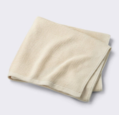 baby hand embroidered knit blanket