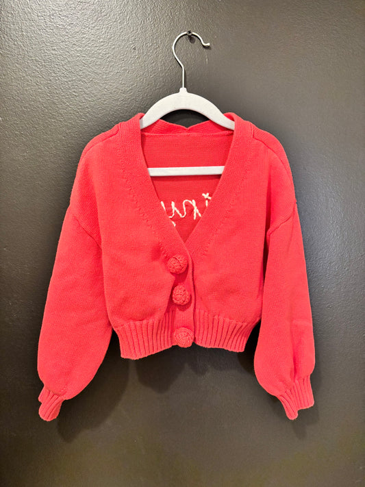 tiny dancer rosette girls cardigan sweater @LL