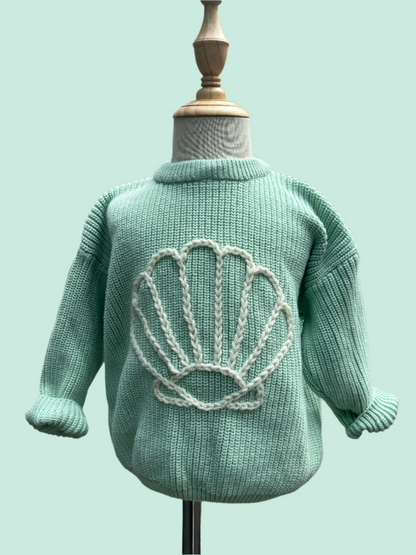 seashell knit sweater | size 2T @LL