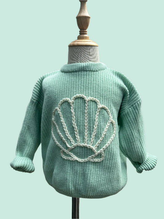seashell knit sweater | size 2T @LL