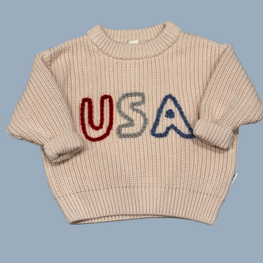 usa knit sweater | size 2-3T