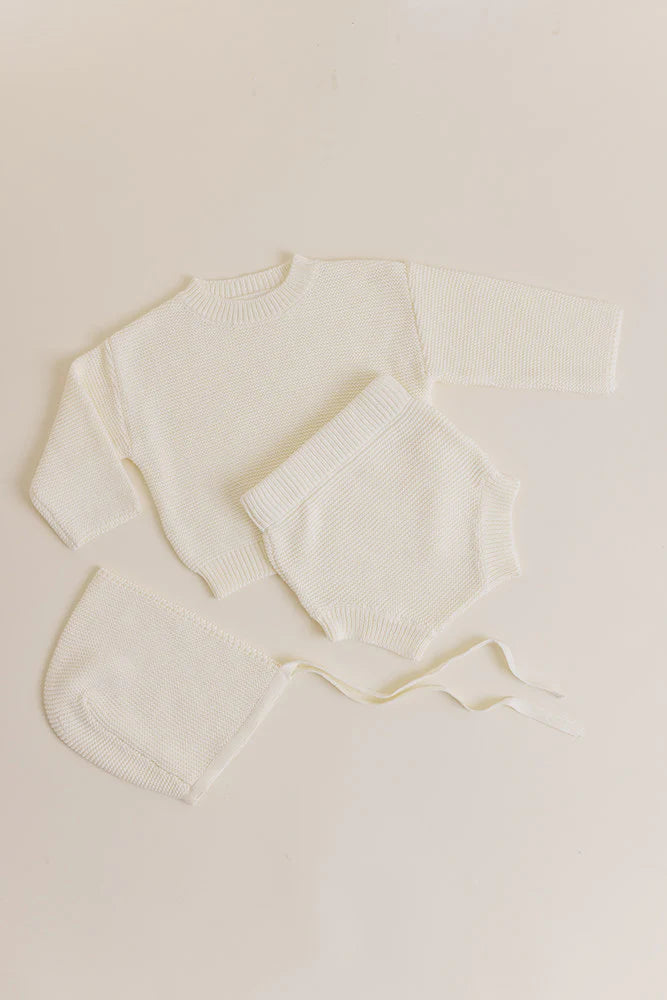 heirloom baby knit sweater bundle / coming home outfit / newborn baby announcement / birth announcement outfit