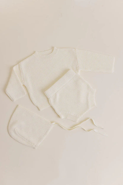 heirloom baby knit sweater bundle / coming home outfit / newborn baby announcement / birth announcement outfit