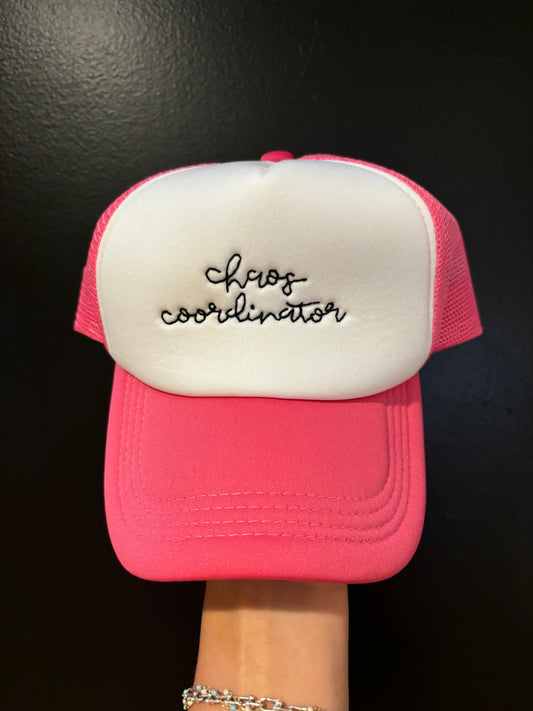chaos coordinator trucker hat