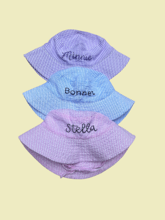 gingham sun hats
