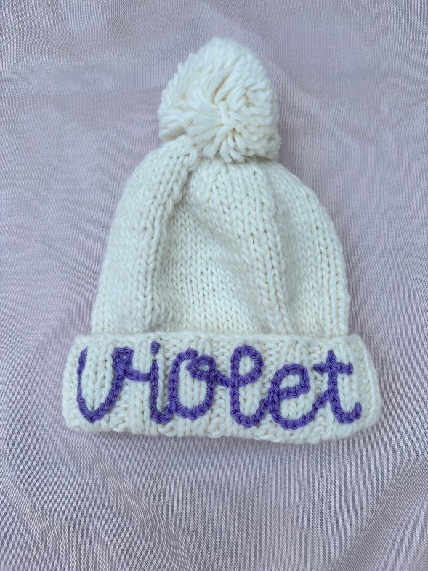 personalized knit beanie hat
