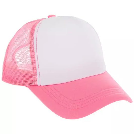 hot moms club trucker hat | neon pink