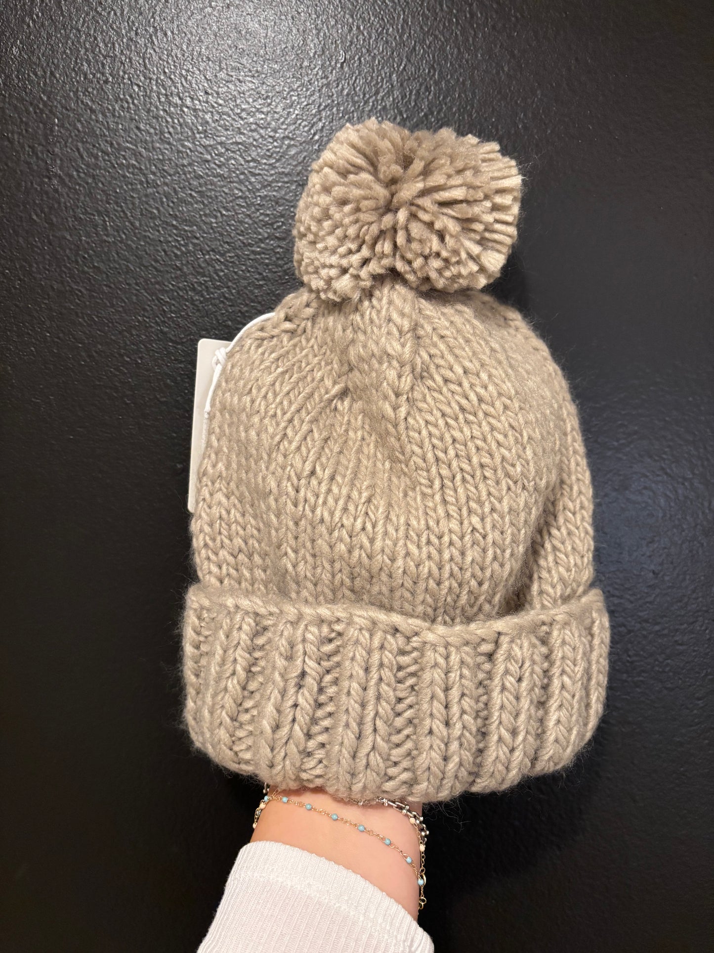 personalized knit beanie hat