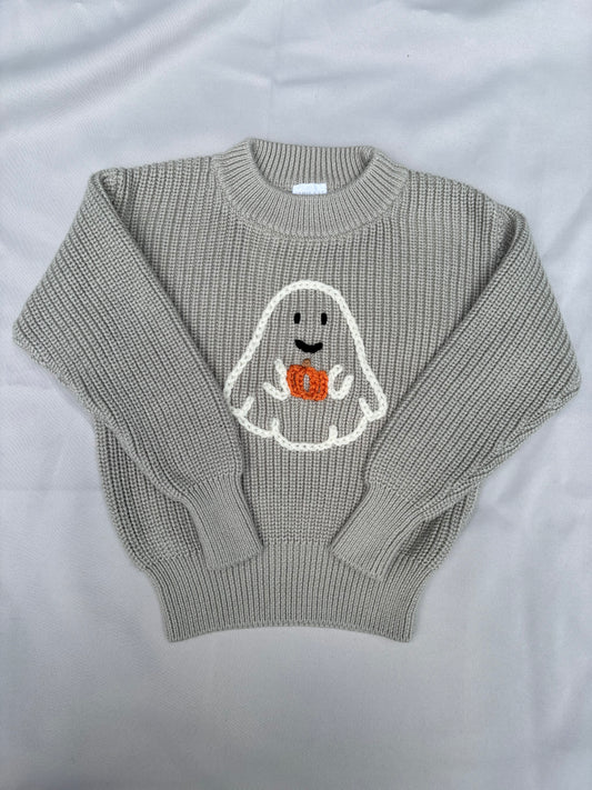 pumpkin ghost sweater | willow 3Y