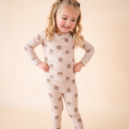 Bamboo 2-Piece Toddler Pajama Set - Teddy | Unisex