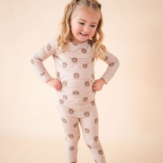 Bamboo 2-Piece Toddler Pajama Set - Teddy | Unisex