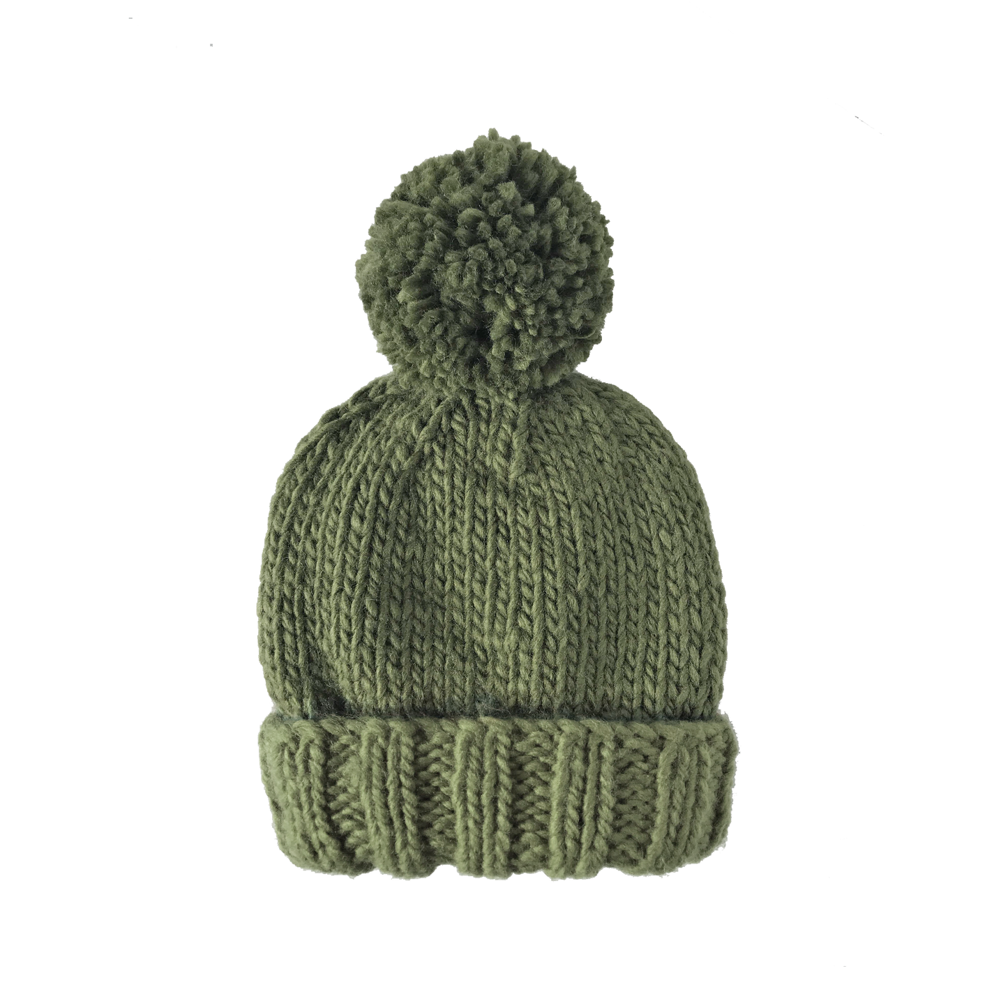 Classic Pom Hat, Moss Kids Baby Fall Christmas Holiday Wood